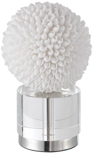 Uttermost Cascara 10" High White Seashell Sphere Sculpture - Picture 2 of 3