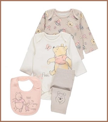 Baby Mädchen Disney Winnie Puuh 4-teiliges Starterset kleines Baby / 0-3 Monate