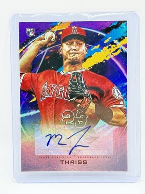 2020 Topps Fire - Fire Autographs Matt Thaiss #FA-MTH Purple /50 (AU, RC)