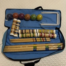 Backyard Colorful Complete 6 Player Croquet Set with Storage Bag Lawn Game
