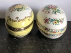 STUNNING COALPORT MING ROSE PORCELAIN EGG SHAPED LIDDED BOX & ANOTHER