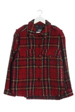 ZARA Giacca-camicia Donna Giacca Taglia IT 42 rosso-giallo pallido-nero