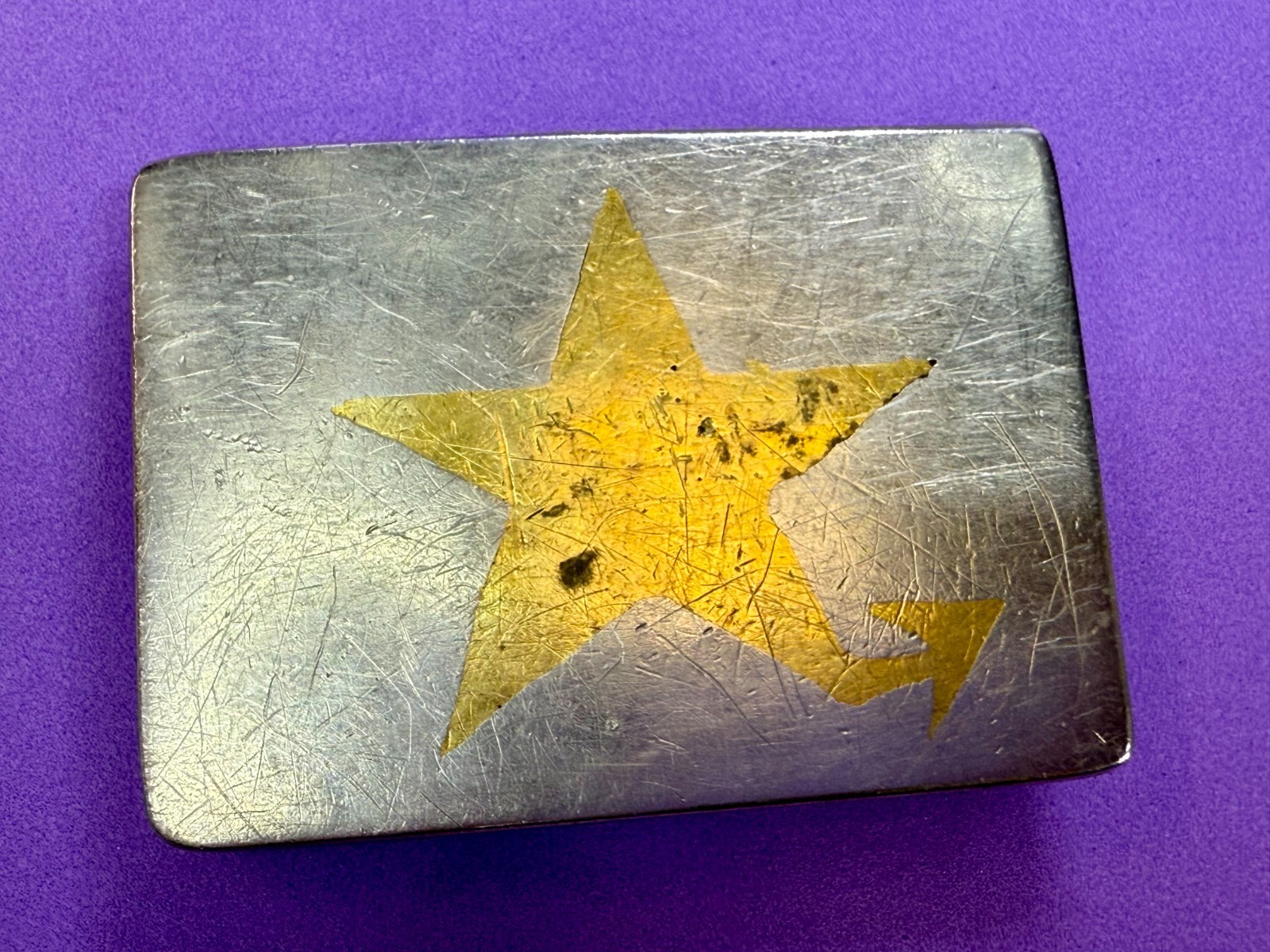 Gold Star / Arrow Artisan Made Rectangular Emblem… - image 14