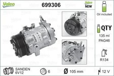Klimaanlagen – Kompressor R 134a PAG 46 699306 VALEO für OPEL ASTRA G CC CORSA C