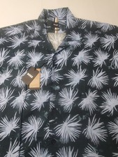 BOSS Men's Tropical Palm Print Short-Sleeve Button-Up Shirt - Regular Fit - View #12