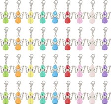 Angel Wing Charms Acrylic Dangle Pendants Fairy Heart Beads Charm Style A