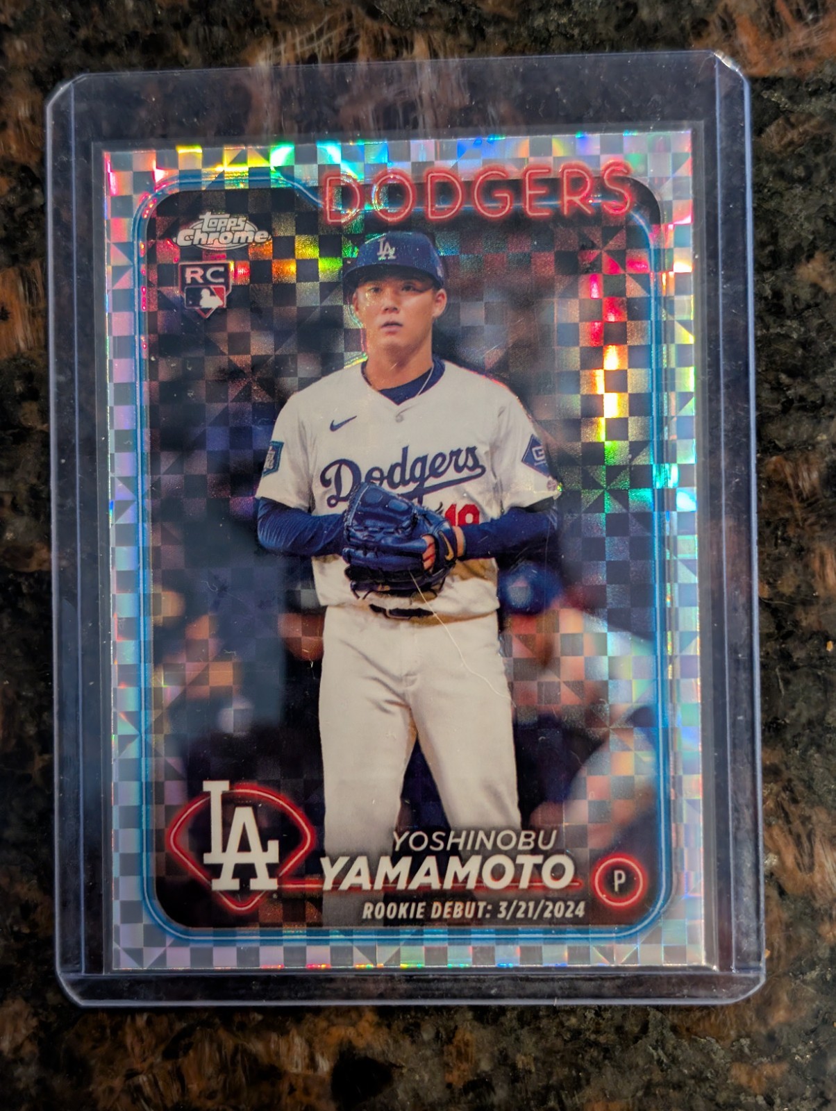 Yoshinobu Yamamoto 2024 Topps Chrome Update #USC108 Rookie Debut