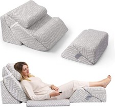 6pcs Orthopedic Bed Wedge Pillow Set After Surgery Adjustable Memory Foam Back