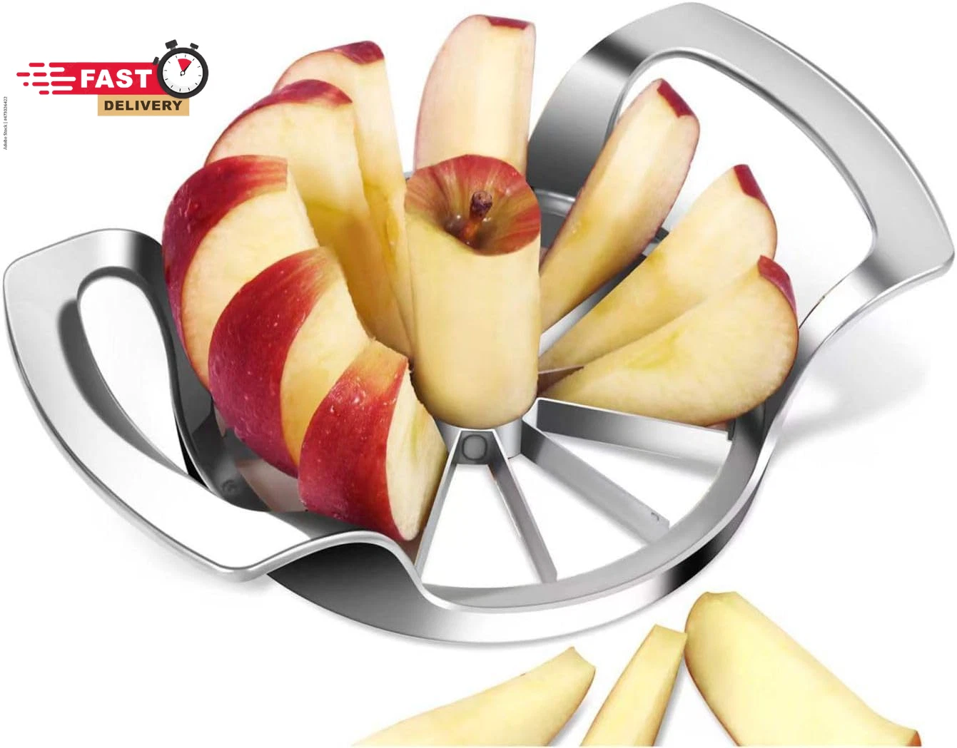 LIIGEMI Apple Slicer,12-Blade Extra Large Apple Corer, Heavy Duty Stainless Stee