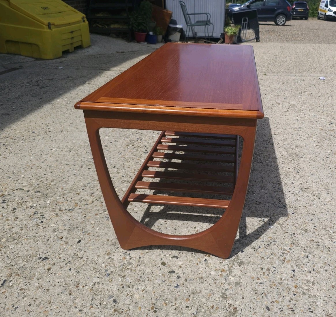 G Plan Brasilia Teak Rectangular Coffee Table With Shelf Mid Century Retro — image 12