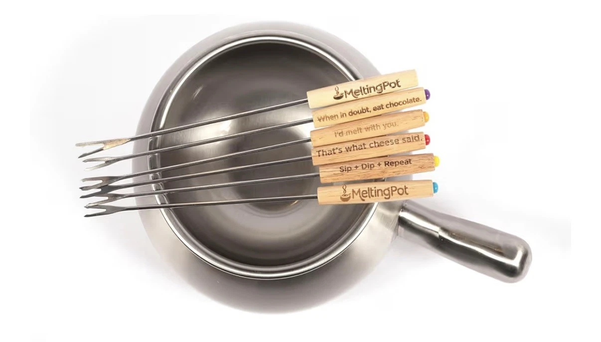 Melting Pot Fondue Set, Pot, 2 Liners, 6 Forks
Opens in a new window or tab