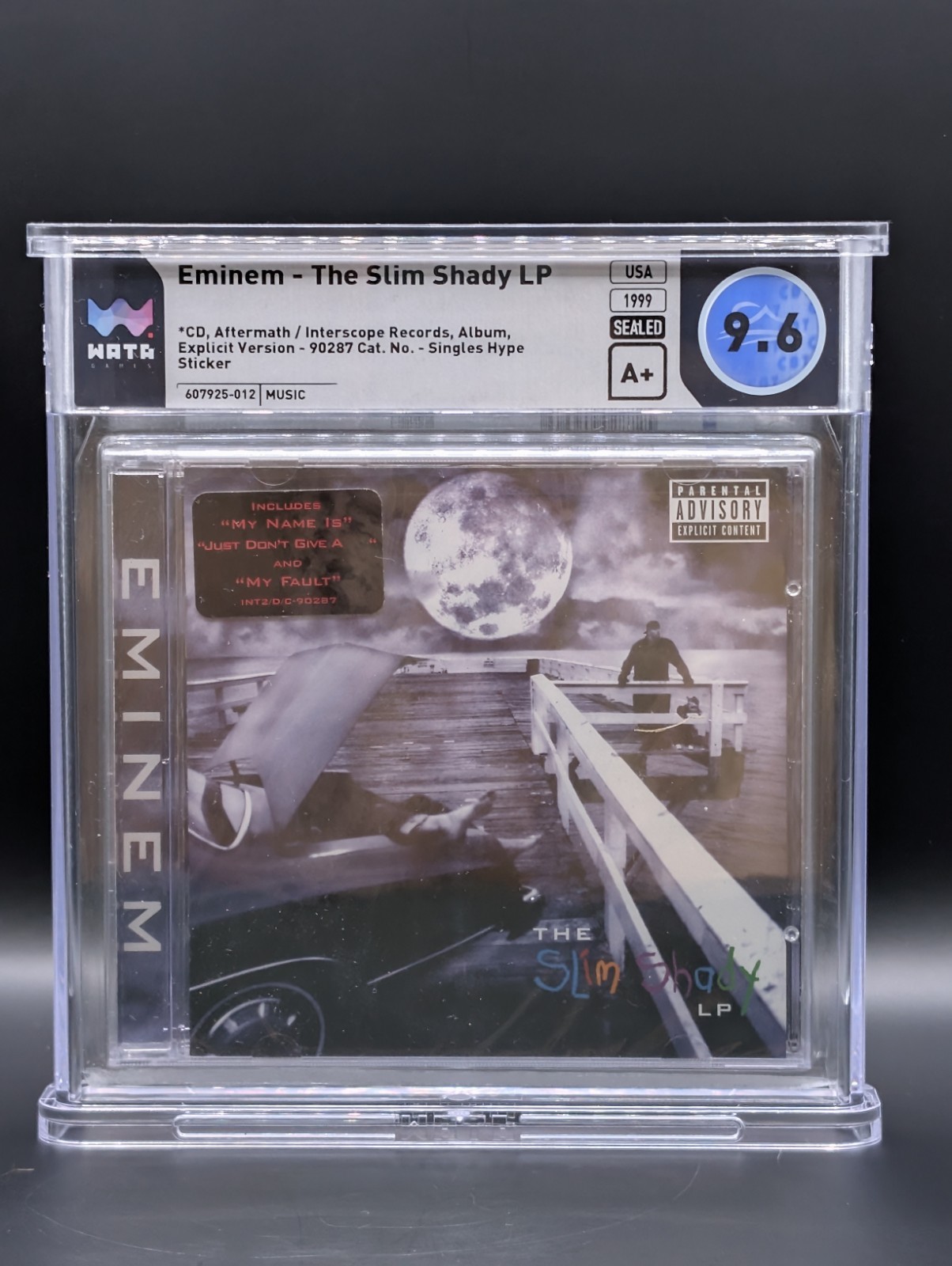 SEALED, Eminem – The Slim Shady LP, Audio CD, Hype Sticker, WATA [9.6], US, 1999