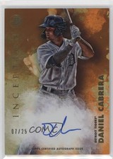 2021 Bowman Inception Orange Foil 7/25 Daniel Cabrera #PA-DC Auto 0hw6