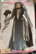 Costume Girls Black Gothic Bride Size Large