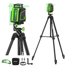 360° Laser Level with Tripod 60in, 82Ft - 165Ft Self Leveling Laser Level wit...