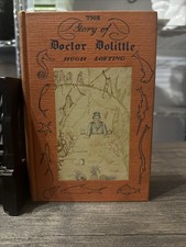 THE STORY OF DOCTOR DOLITTLE HUGH LOFTING HC ORANGE ANTIQUE RARE BOOK S2