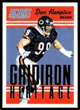 2015 Score Gridiron Heritage Dan Hampton Chicago Bears #9