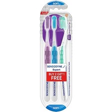 Sensodyne Tooth Brush Soft Gentle on Teeth For Men  Women - Pack of 3,