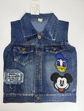 NWT Disney Mickey Mouse Donald Duck Denim Vest Kids Size 5