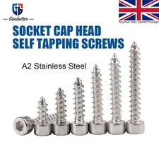 M3 (3mm�) SOCKET CAP SELF TAPPING SCREWS A2 STAINLESS STEEL ALLEN KEY TAPPERS