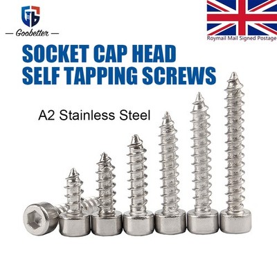 Cap Inner Tapping SOCKET CAP SELF TAPPING SCREWS A2 STAINLESS STEEL ALLEN KEY TAPPERS M3 ...
