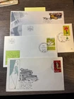 Israel Group of 8 FDC Covers Many Stamps with Tabs