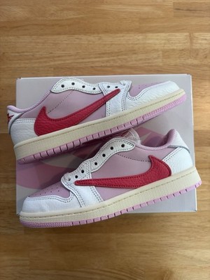 Jordan 1 Retro Low OG SP Travis Scott Sail Tropical Pink IQ7605-101 PS Size 2Y