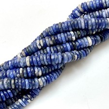 2x6mm Natural Lapis Lazuli Rondelle Heishi Disc Spacer Beads for Jewelry Making