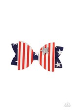 Paparazzi Hair Clip - Red, White, and Bows - Multicolor