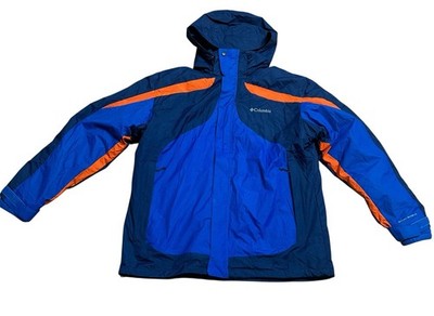 Columbia Interchange Jacket Mens Sz XL OMNI Tech Tunnel Falls Hooded 2 In 1 Blue