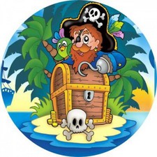 Cialda Ostia Pirati Torta Decorazioni Commestibile