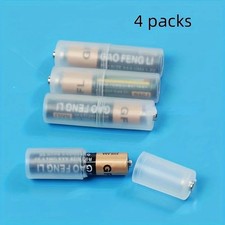 4PCS AAA to AA Battery Adapter Converter R03 to LR6 Durable Plastic Case