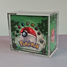 EMPTY JUNGLE 1ST EDITION POKEMON DISPLAY BOX IN ACRYLIC CASE 1999 GERMAN