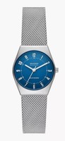 Skagen Grenen Lille Solar SKW3080 Damenuhr Edelstahl Milanaise Uhr Blau Slim Neu