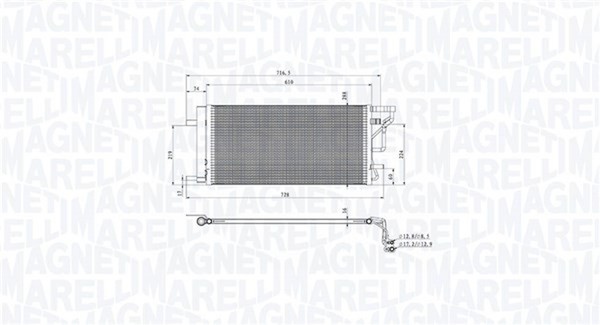 Kondensator Klimaanlage Magneti Marelli 350203105200 FüR Hyundai I30 PDE PD Pden-image