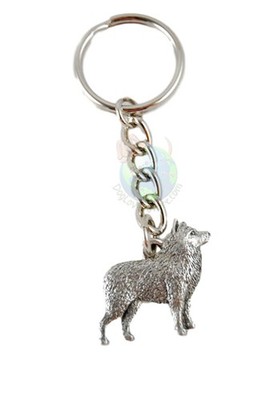 Schipperke Keychain Pewter