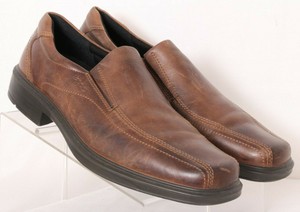 Ecco-Helsinki-Slip-On-Brown-Bicycle-Toe-Comfort-Loafers-Men-039-s-Euro-47-US-14