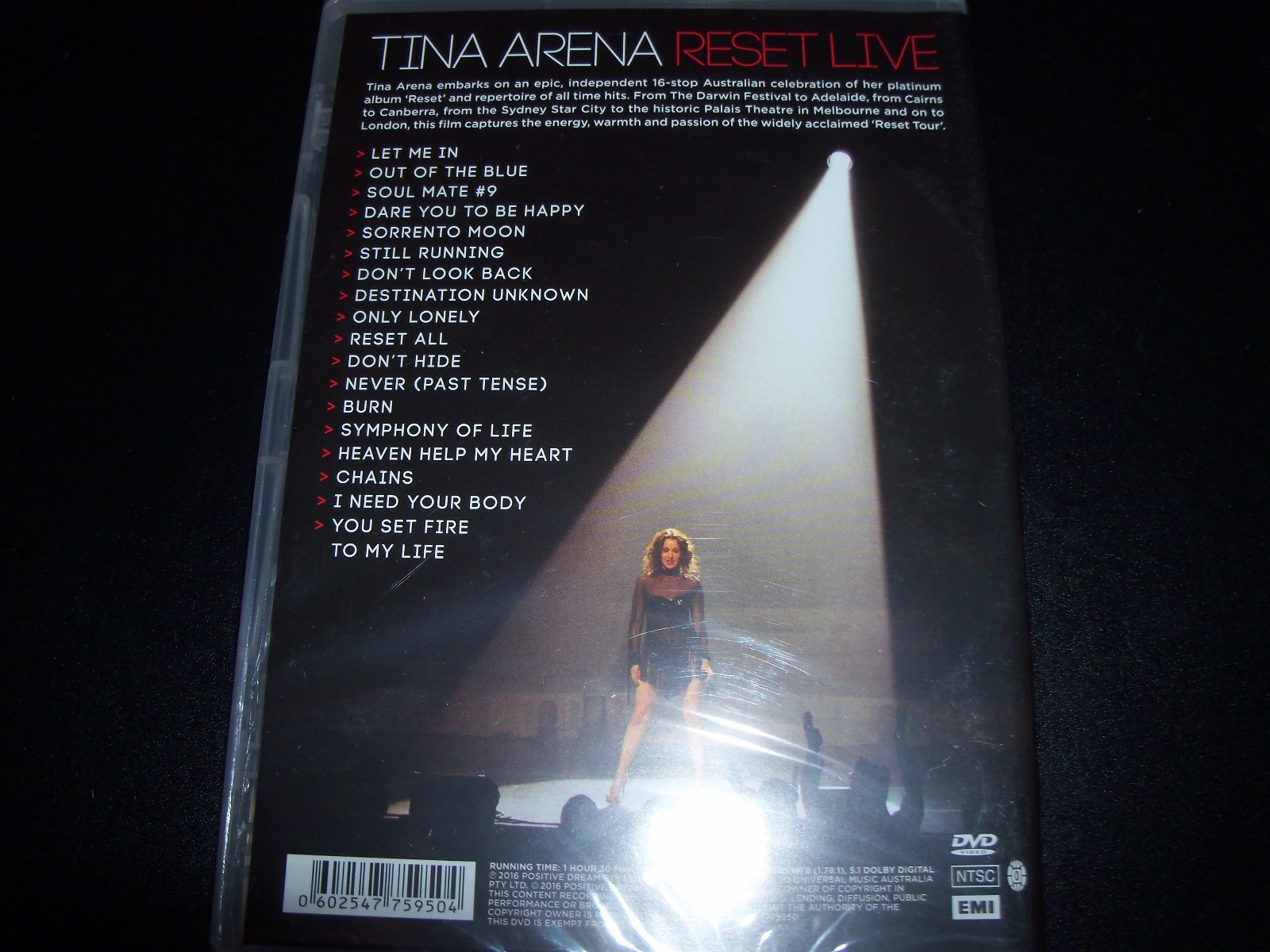 Tina Arena Reset Live The Concert Film Dvd 2016 For Sale