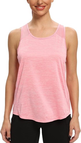Womens Workout Tops for Women Racerback Tank Tops Mesh Yoga Shirts Athletic Tank - Picture 43 of 46