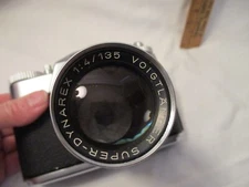 Vtg Voigtlander Camera 35 MM Synchro Compur Super Dynarex 1:4/135 Lens