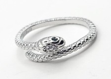 925 Sterling Silver Adjustable Snake Ring