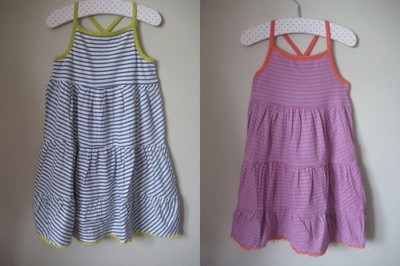Neu Mini Boden Jersey gestreift Rüschenkleid 1,5-12 Jahre Sommersonne