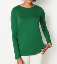 J. Jill  XL  NEW Perfect Pima Crew-Neck Long-Sleeve Tee  NWT