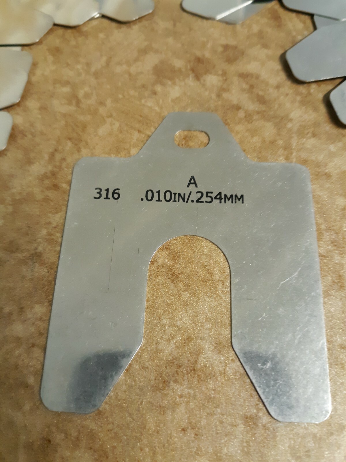 New Box of 20 SLOTTED SHIMS Maudlin Products MSA01020 A2x2 In x .254