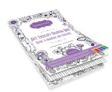 Adult and Teen Coloring Book 6.25" x 9" Floral Whimsy Designs Themed Pad