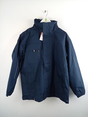 Result Core Men's Zip Through Transit Jacket Navy Blue Size: L NEW F2