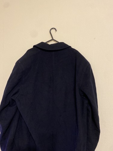 vintage burberry Wool Coat winter jacket VIRGIN wool overcoat men blue navy 52 - Picture 8 of 20