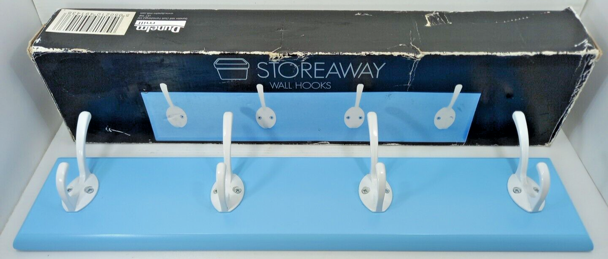 Storaway Wall Coat Hooks from Dunelm Mill (White hooks light blue