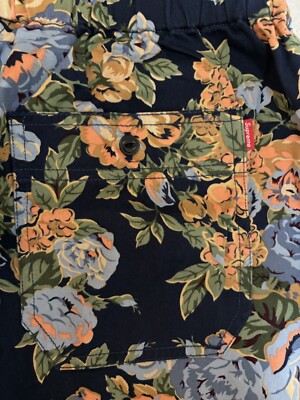 Supreme Work Pant Navy Floral Cards 32