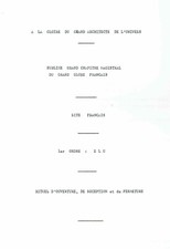 Rite Français - Rituel 1er Ordre : Elu - Sublime Grand Chapitre Magistral